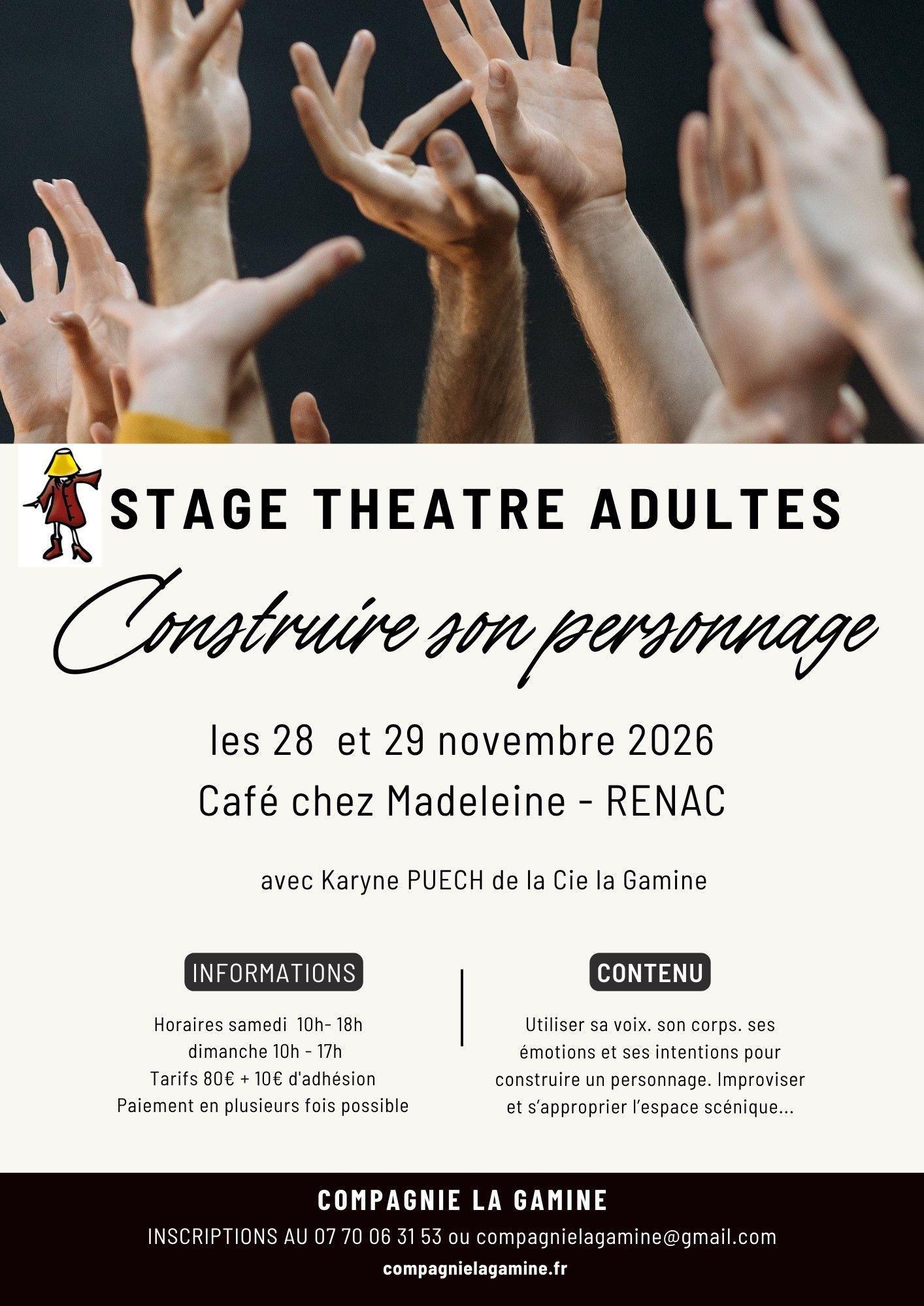 stage théâtre adultes